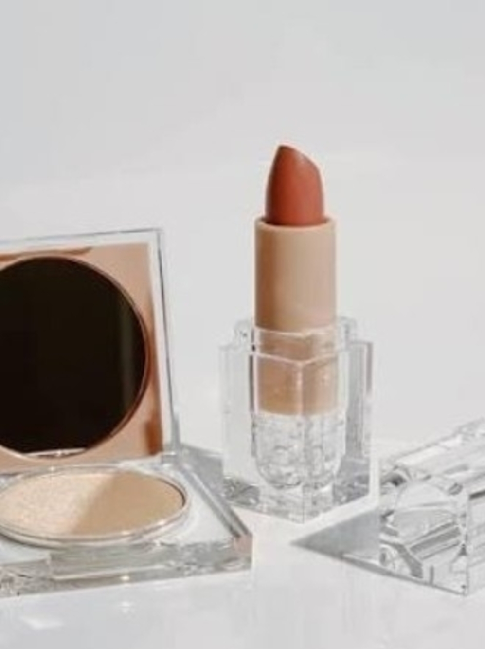 KKW 90's Style Nude Lipstick & Tempting Highlighter Set, NWOB